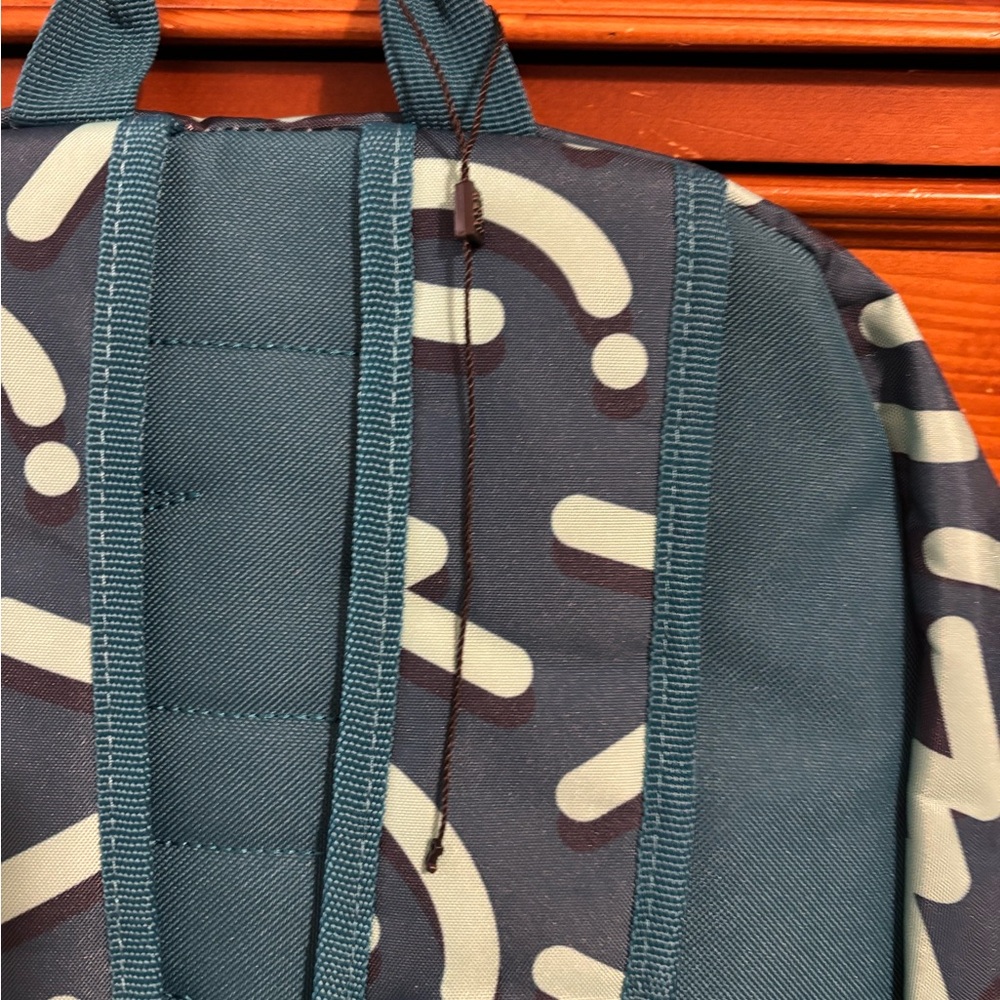 Neff Teal And Navy Patterned Backpack - image 3